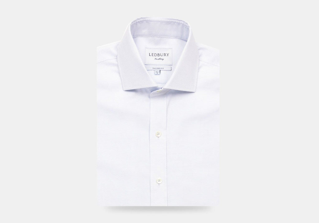 The Light Blue Glenmont Dobby Dot Dress Shirt Dress Shirt- Ledbury