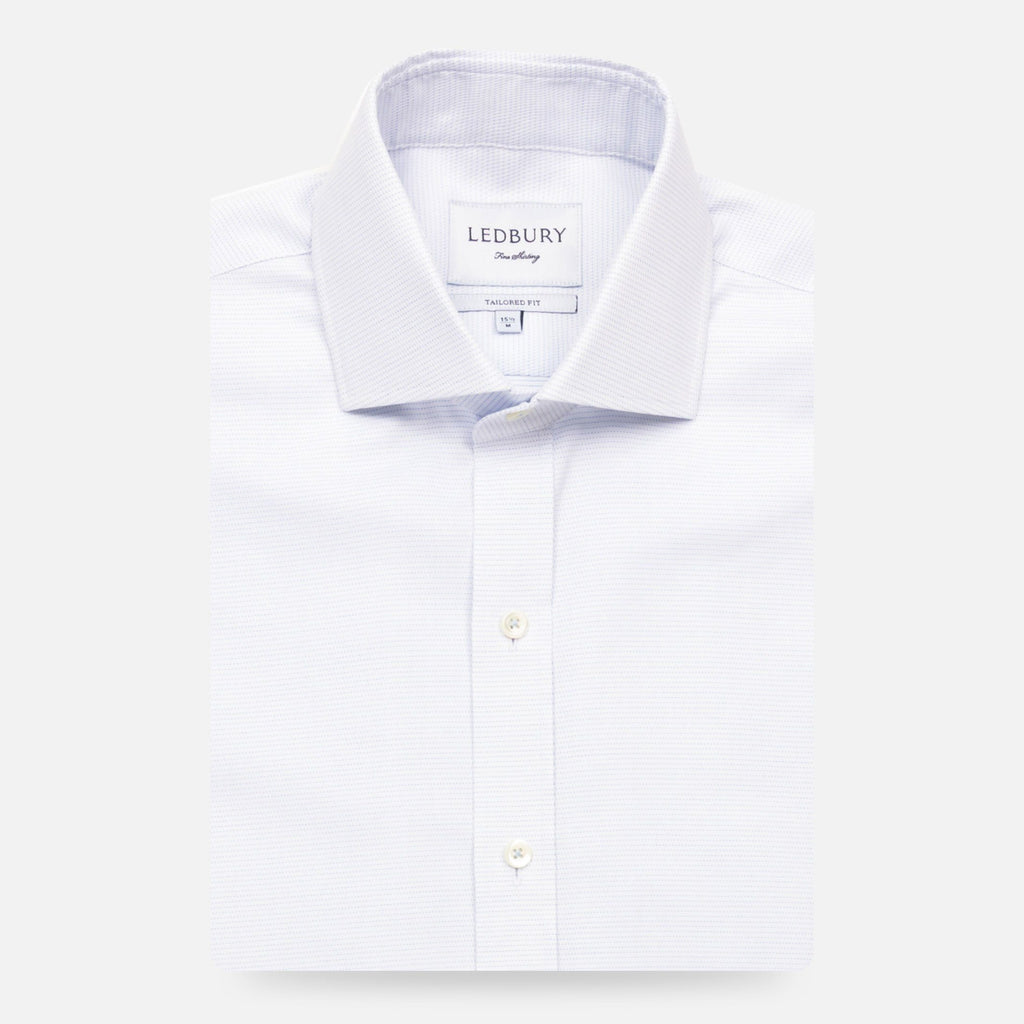 The Light Blue Glenmont Dobby Dot Dress Shirt Dress Shirt- Ledbury