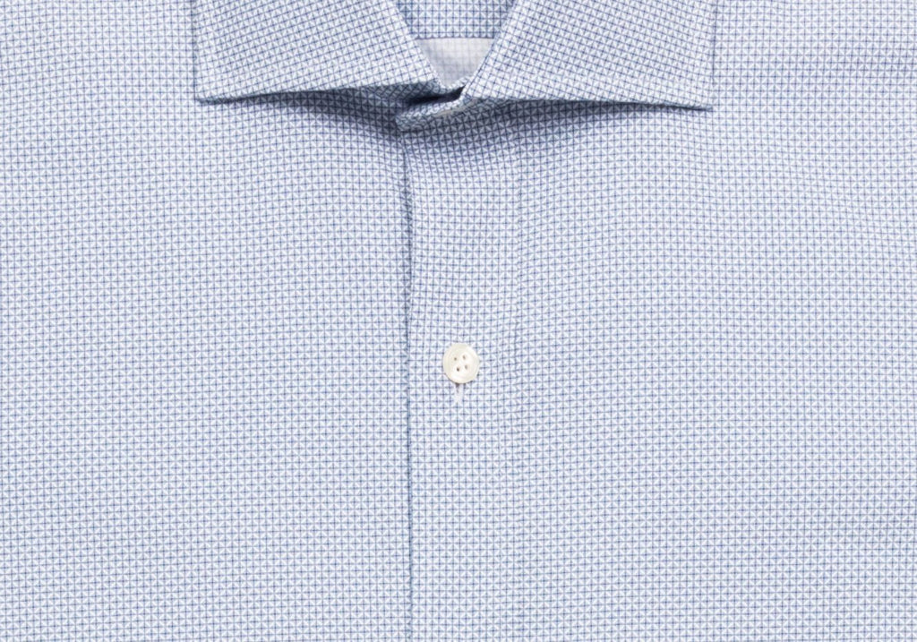 The Cadet Blue Kennebec Print Dress Shirt Casual Shirt- Ledbury