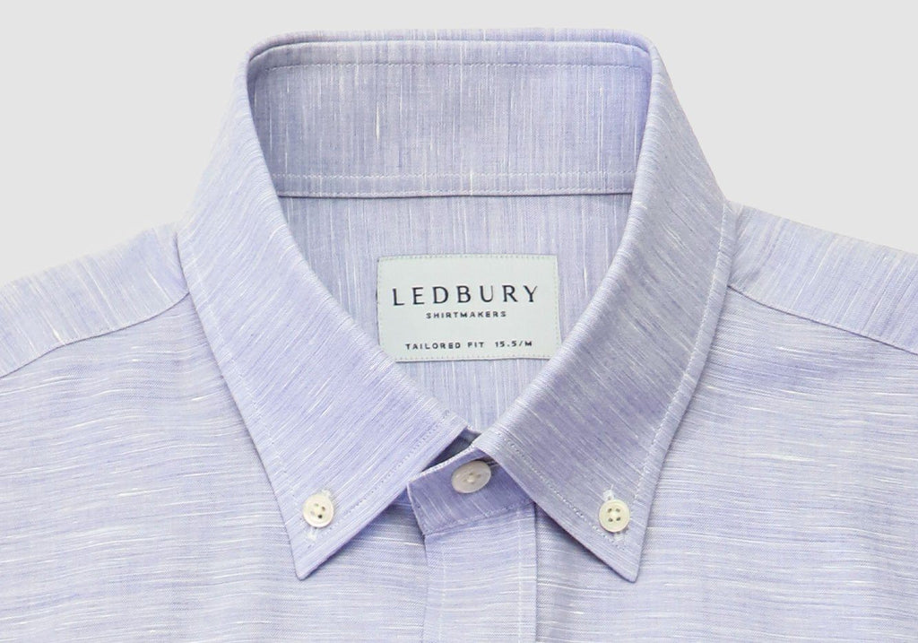 The Light Blue Heather Lanvale Cotton Linen Casual Shirt Casual Shirt- Ledbury