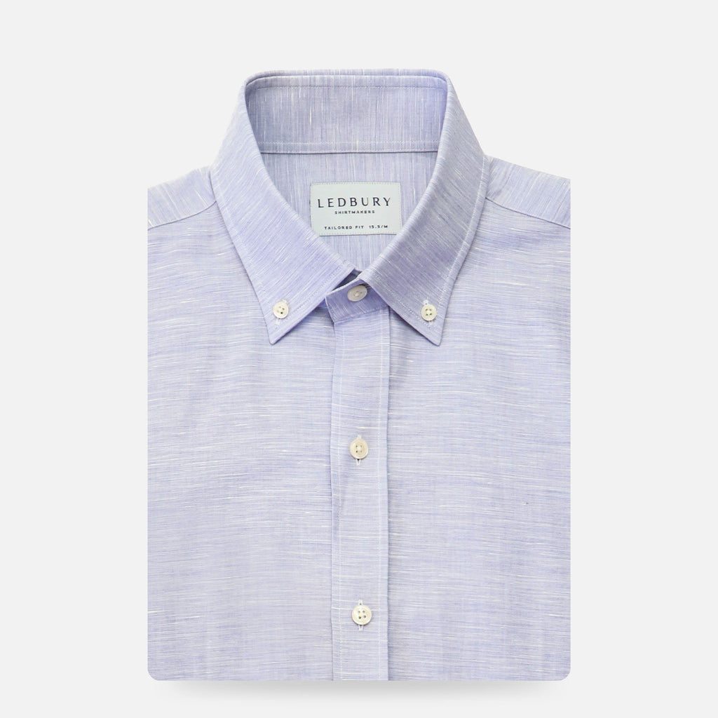 The Light Blue Heather Lanvale Cotton Linen Casual Shirt Casual Shirt- Ledbury