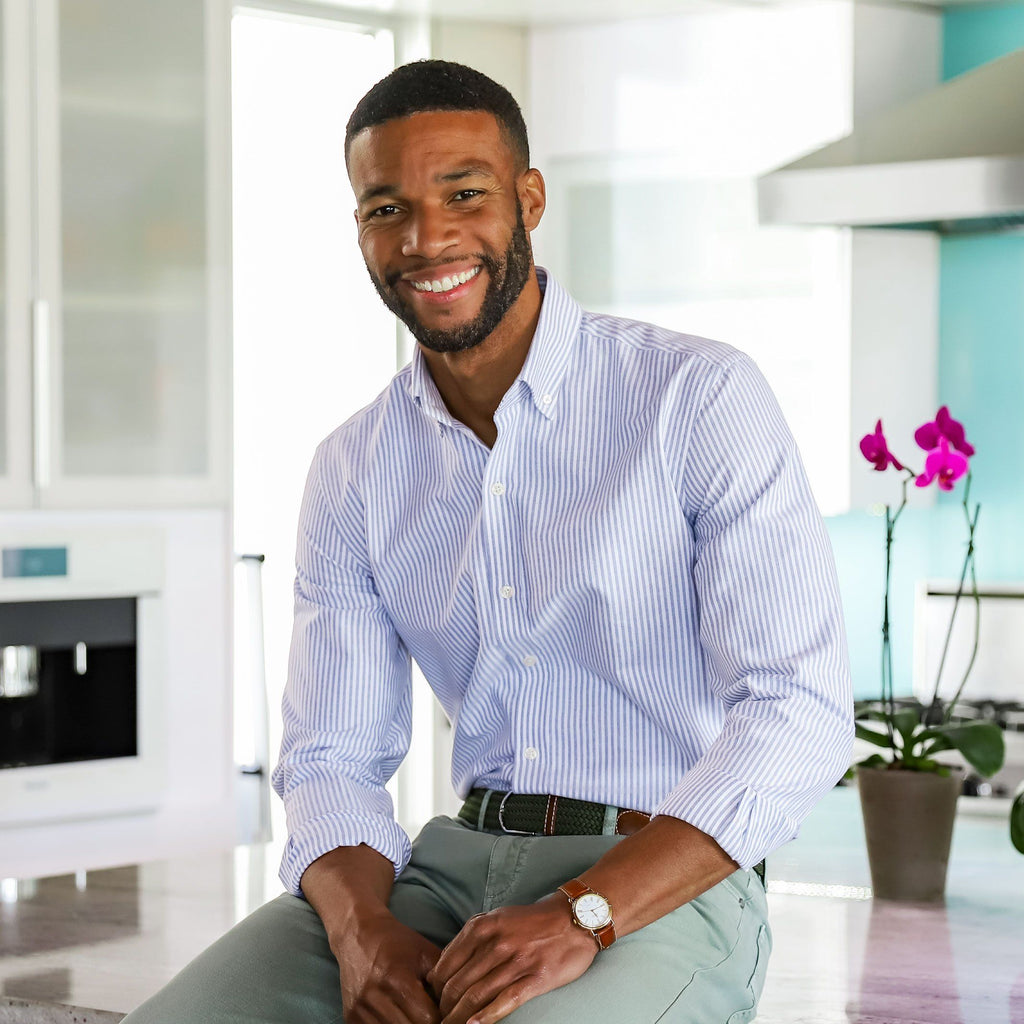 The Dark Blue Gannon Stripe Casual Shirt Casual Shirt- Ledbury