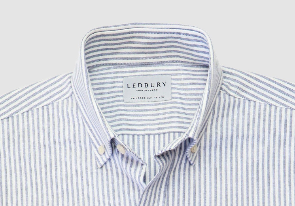 The Dark Blue Gannon Stripe Casual Shirt Casual Shirt- Ledbury