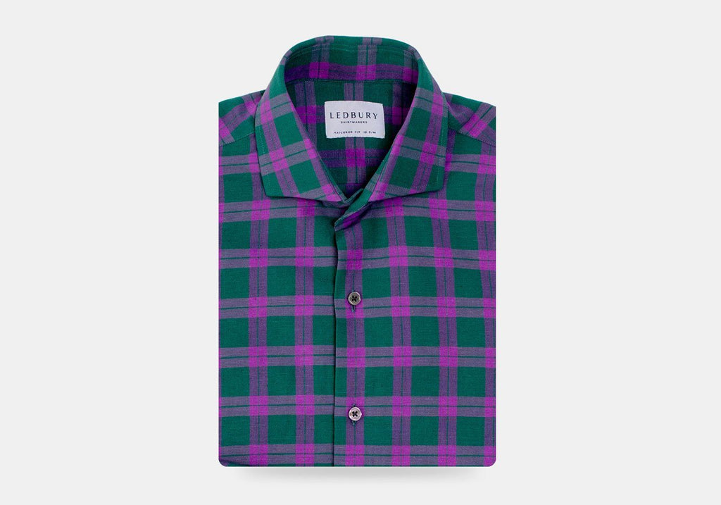 The Green Graves Performance Plaid Casual Shirt Casual Shirt- Ledbury