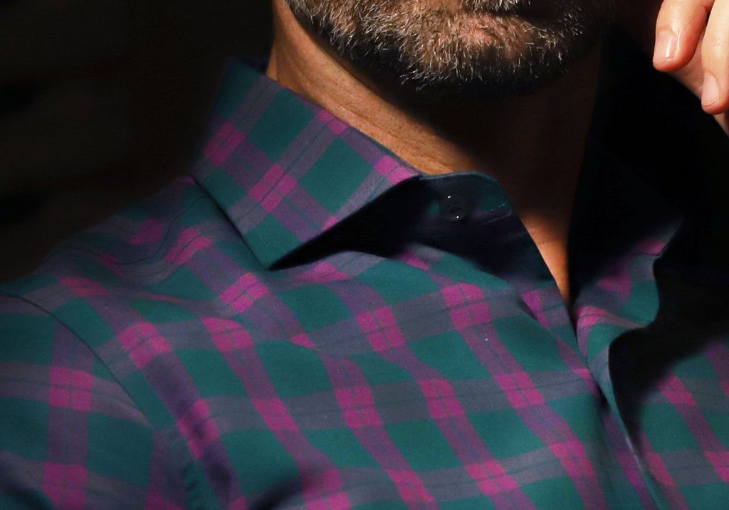 The Green Graves Performance Plaid Casual Shirt Casual Shirt- Ledbury