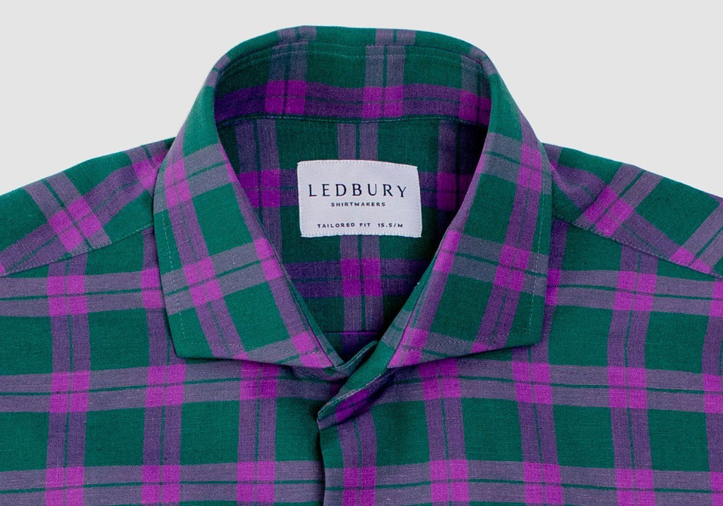 The Green Graves Performance Plaid Casual Shirt Casual Shirt- Ledbury
