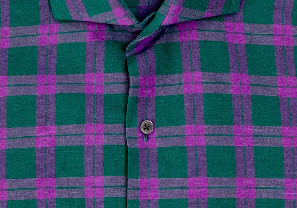 The Green Graves Performance Plaid Casual Shirt Casual Shirt- Ledbury