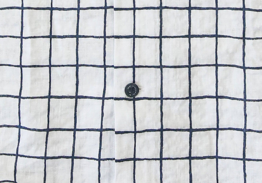 The Navy Daryn Seersucker Windowpane Casual Shirt Casual Shirt- Ledbury