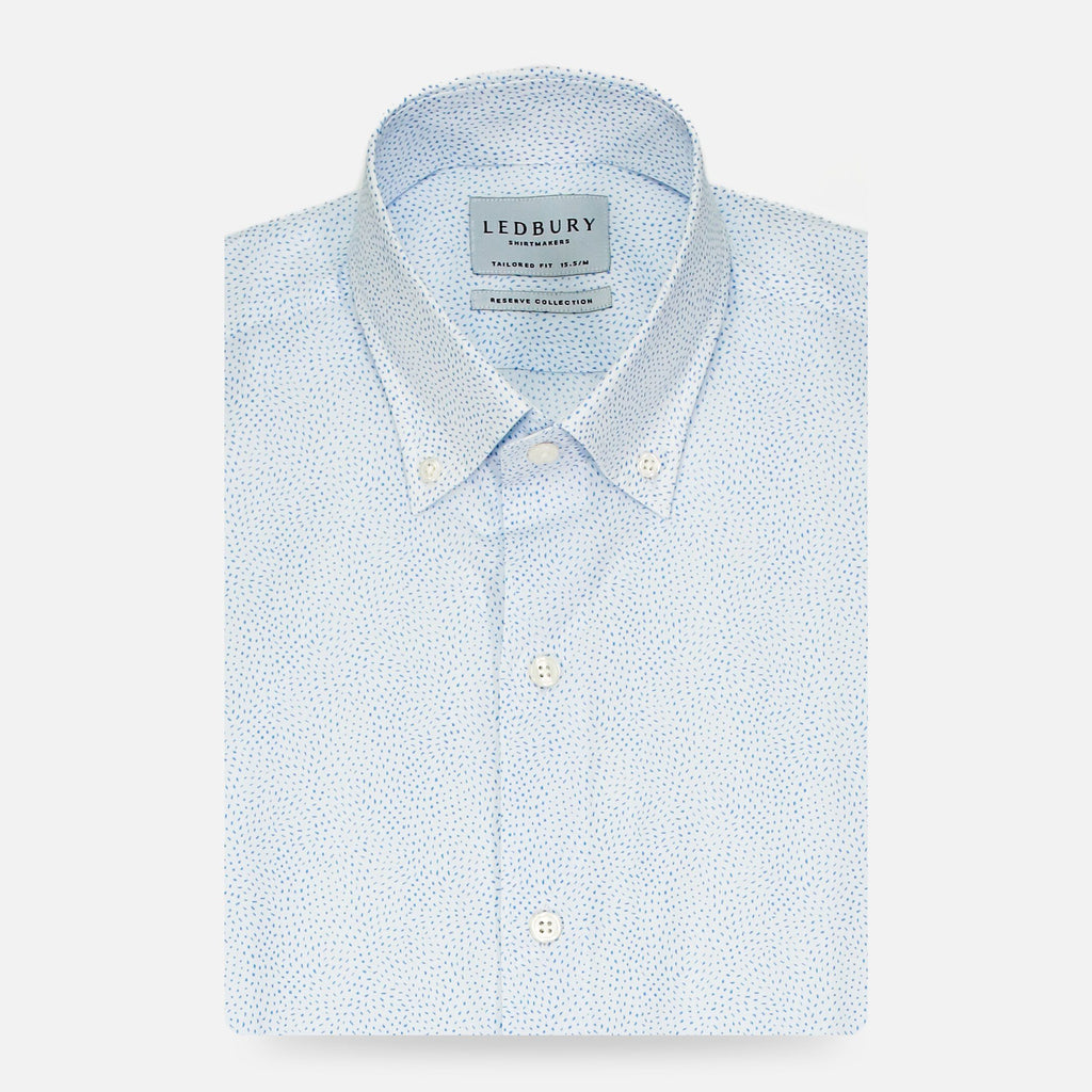 The White Short Sleeve Buchard Print Casual Shirt Short Sleeve- Ledbury