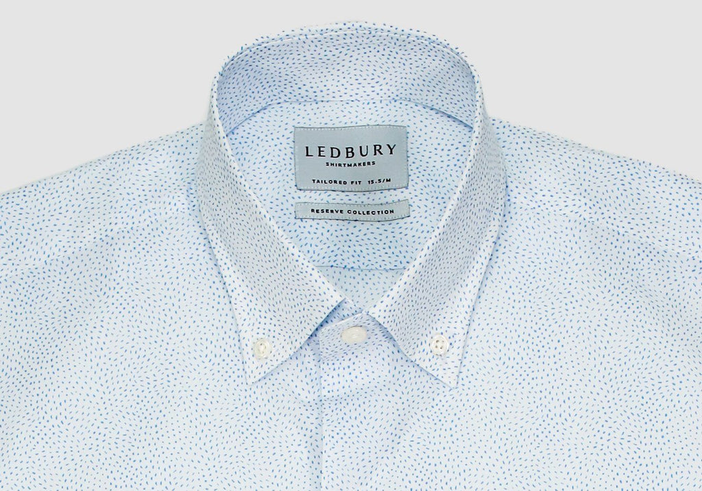 The White Short Sleeve Buchard Print Casual Shirt Short Sleeve- Ledbury