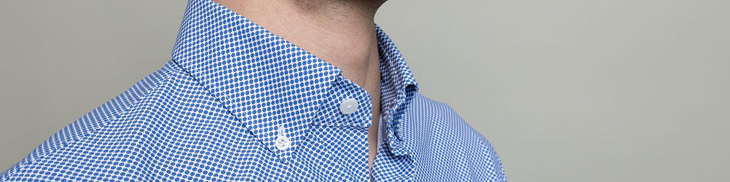 The Cerulean Short Sleeve Rutherford Performance Dot Casual Shirt Short Sleeve- Ledbury
