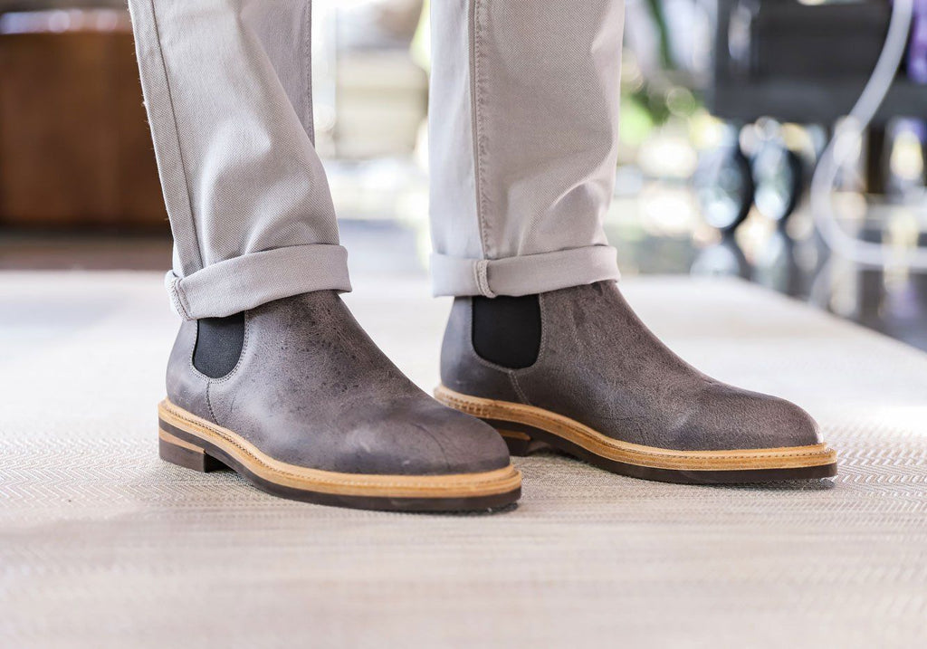 Tangier Gray Kingstowne Kudu Leather Boot Footwear- Ledbury