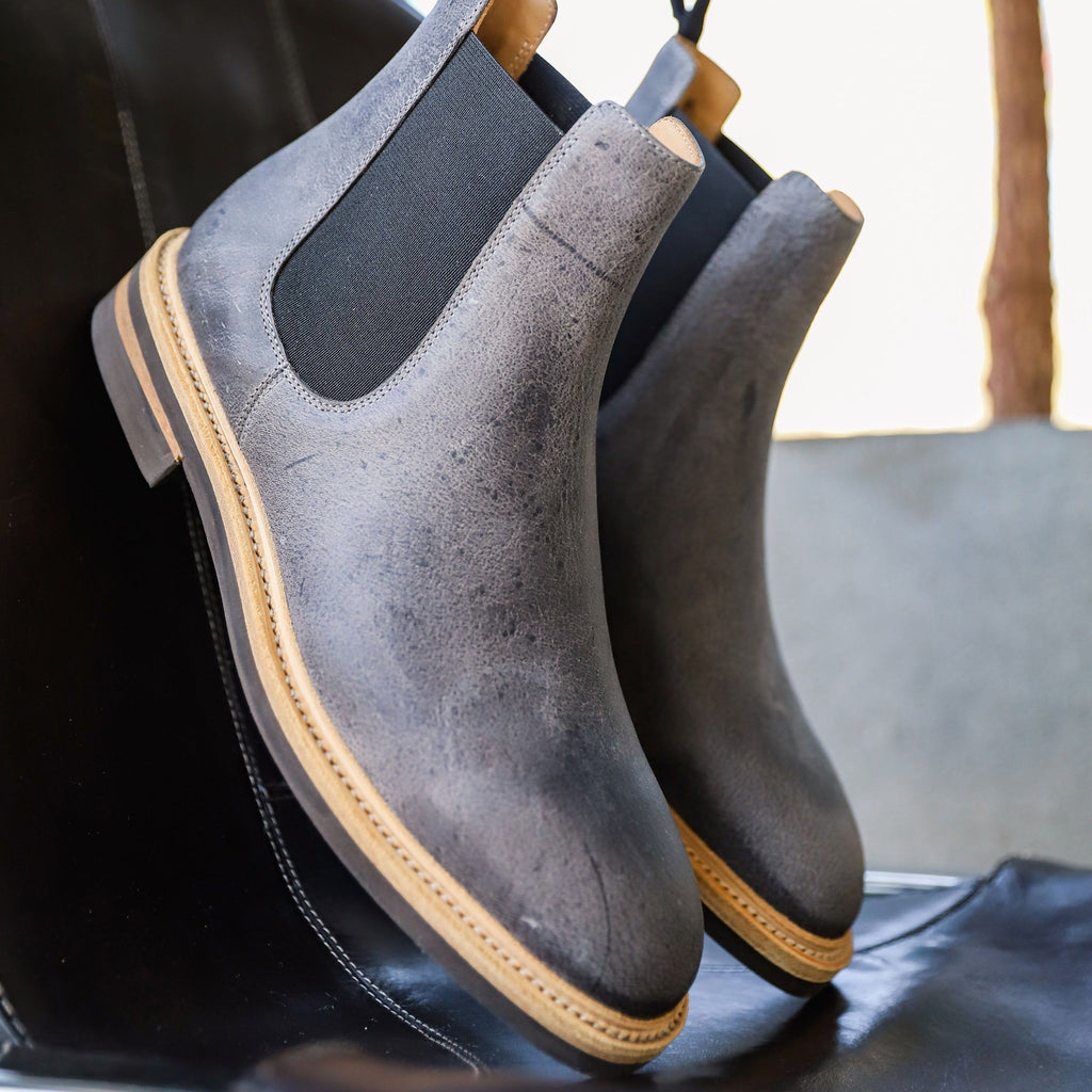 Tangier Gray Kingstowne Kudu Leather Boot Footwear- Ledbury