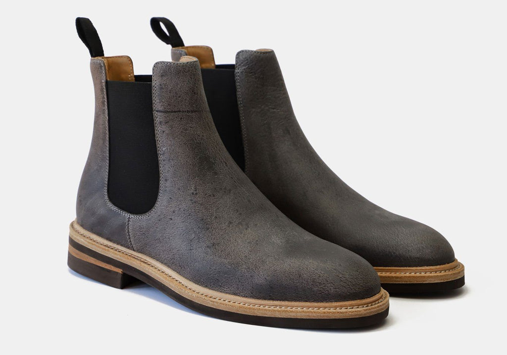 Tangier Gray Kingstowne Kudu Leather Boot Footwear- Ledbury