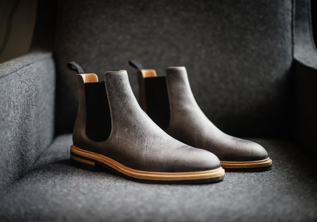 Tangier Gray Kingstowne Kudu Leather Boot Footwear- Ledbury