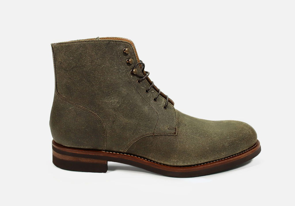 Tangier Dark Olive Strickland Leather Boot Footwear- Ledbury