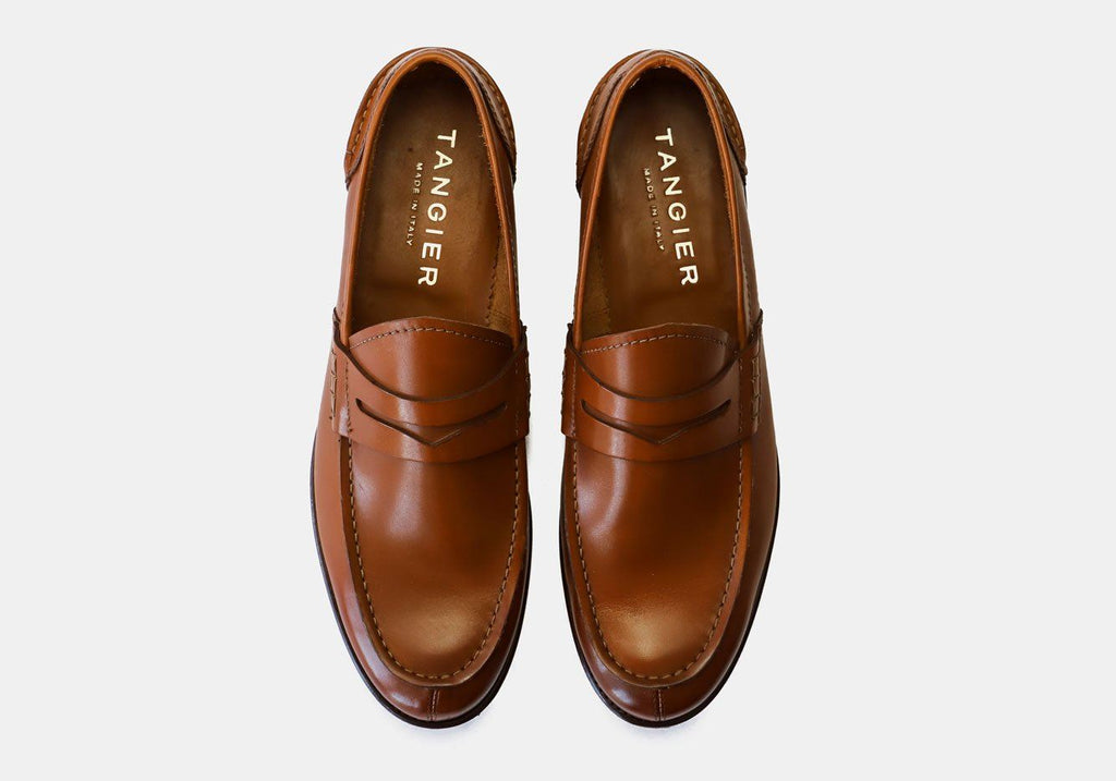 Tangier Dark Cognac Beckett Leather Loafer Footwear- Ledbury