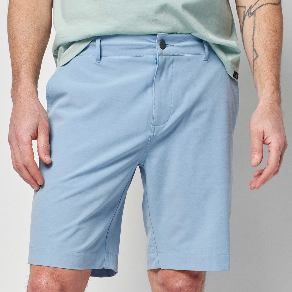 Faherty Weathered Blue Belt Loop All Day Short 9" Short- Ledbury