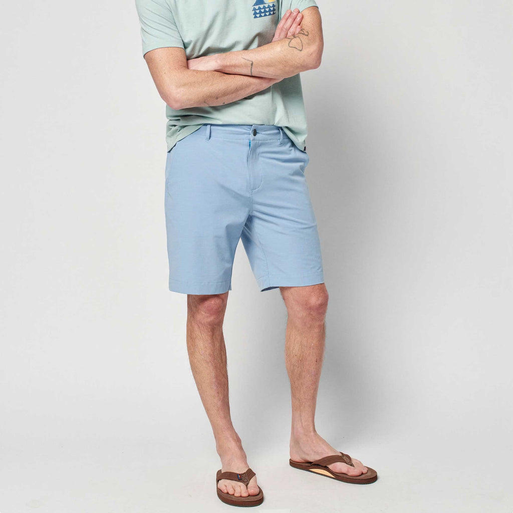 Faherty Weathered Blue Belt Loop All Day Short 9" Short- Ledbury