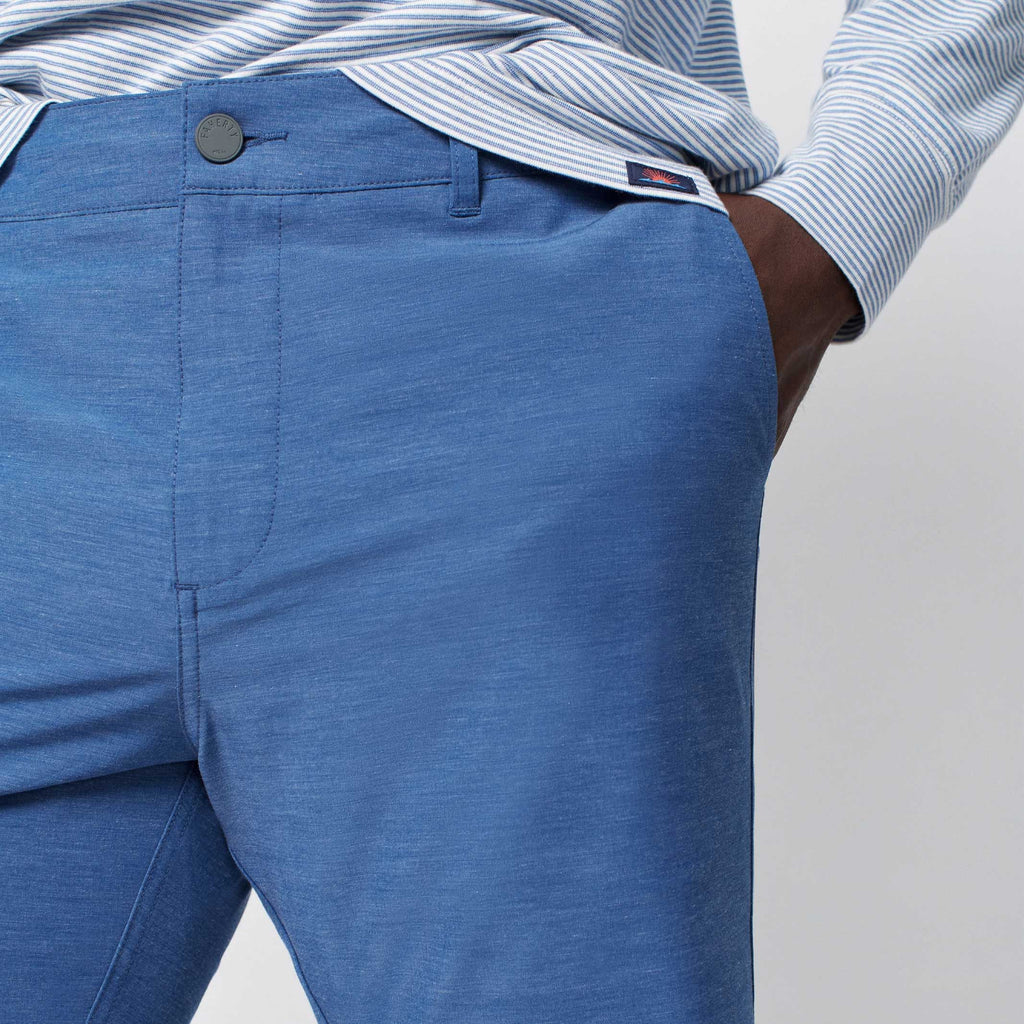 Faherty Navy Belt Loop All Day Short 9" Short- Ledbury