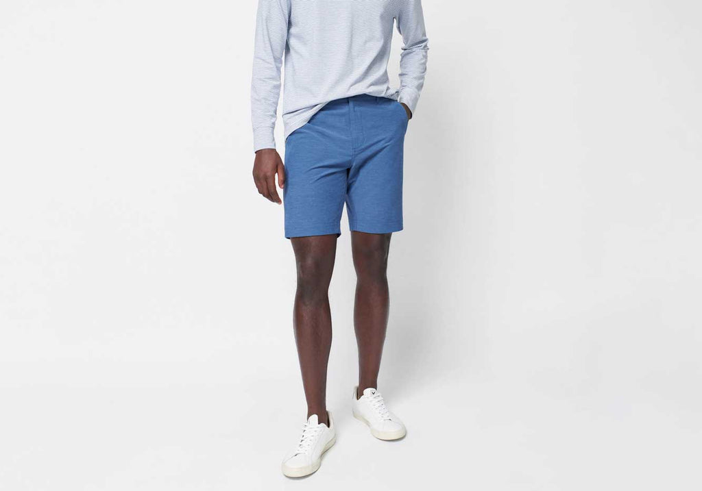Faherty Navy Belt Loop All Day Short 9" Short- Ledbury
