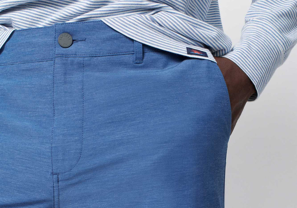 Faherty Navy Belt Loop All Day Short 9" Short- Ledbury