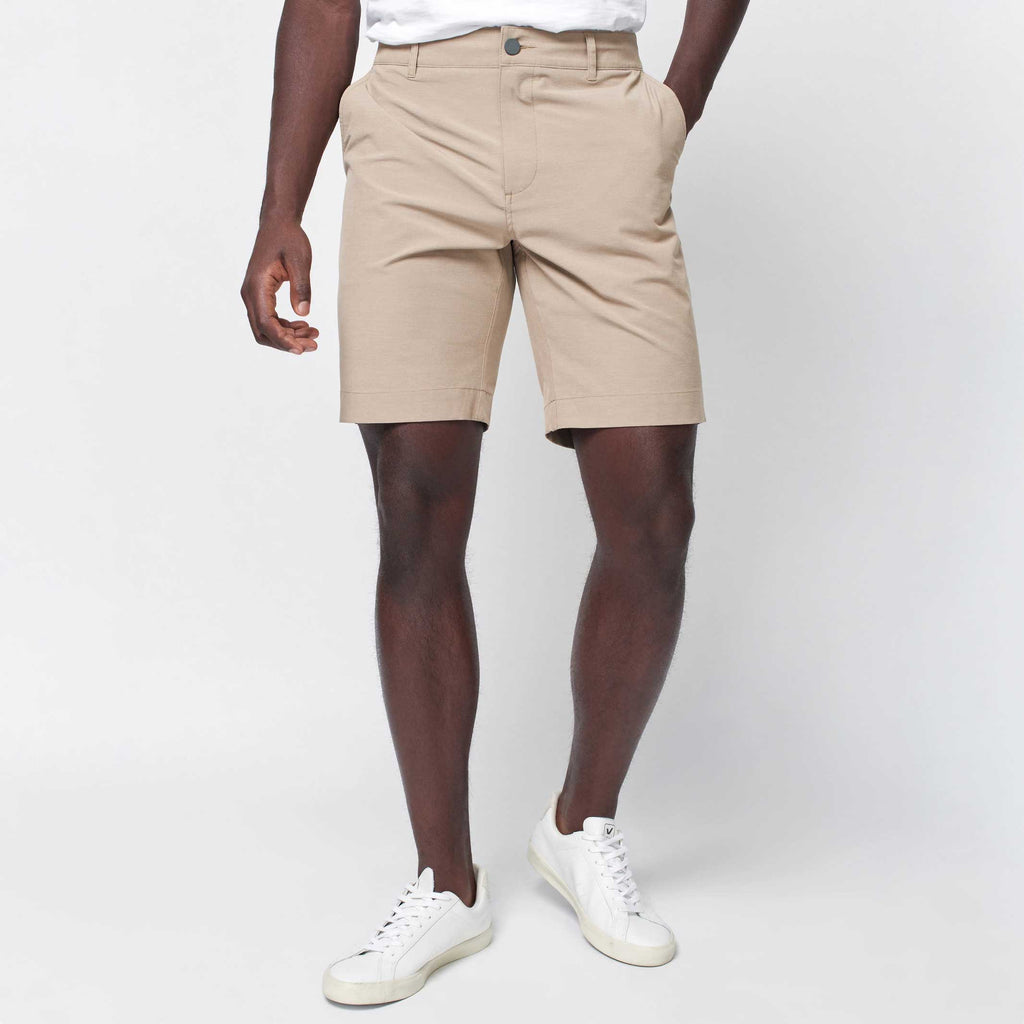 Faherty Khaki Belt Loop All Day Short 9" Short- Ledbury
