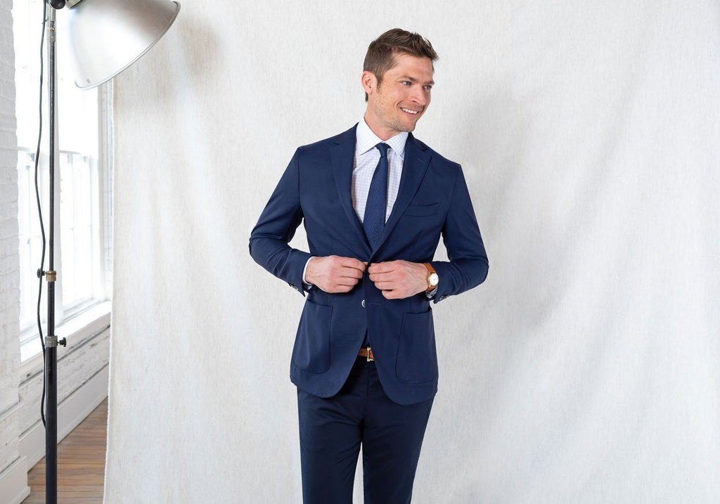 The Blue Carrington Windowpane Dress Shirt Dress Shirt- Ledbury