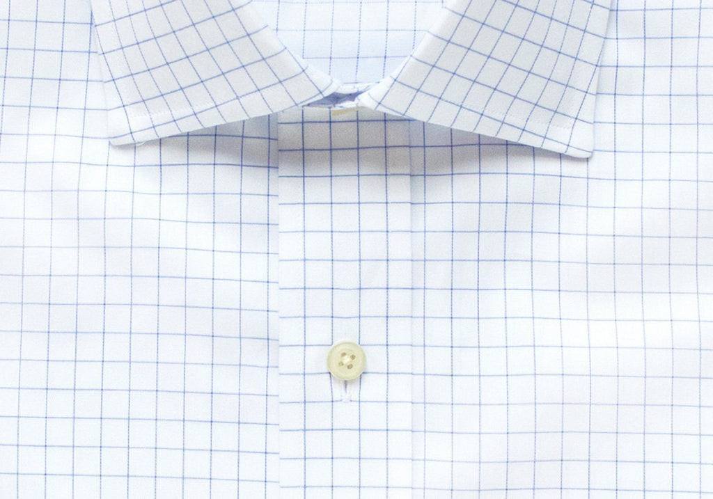 The Blue Carrington Windowpane Dress Shirt Dress Shirt- Ledbury