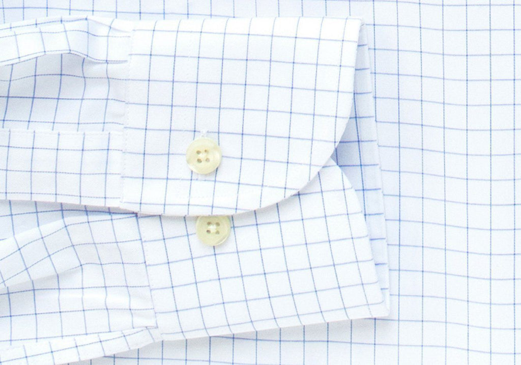 The Blue Carrington Windowpane Dress Shirt Dress Shirt- Ledbury