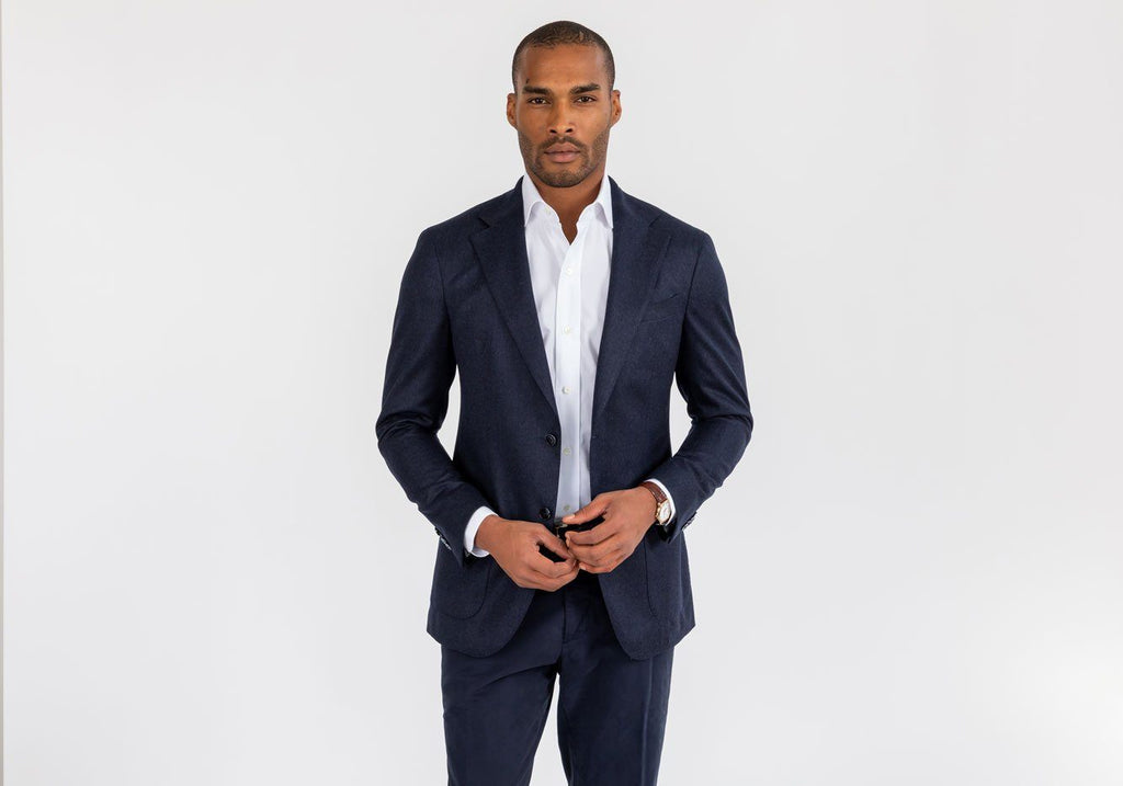 The White Italian-woven Astor Poplin Dress Shirt Dress Shirt- Ledbury