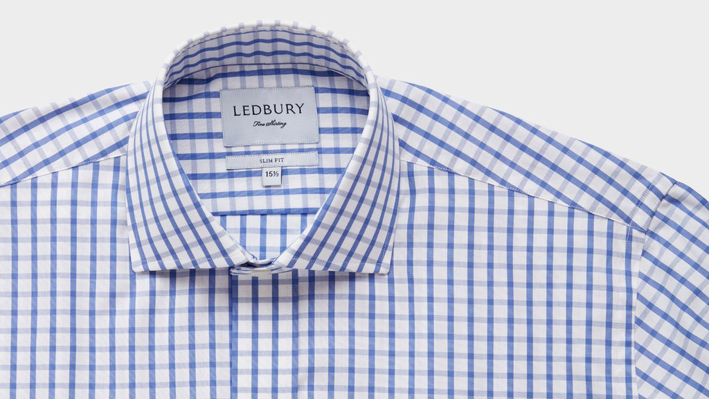 The Blue Urbana Box Check Dress Shirt Legacy Supercore- Ledbury