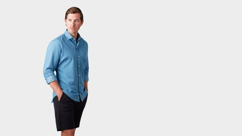 The Bowen Denim Slim Casual Shirt Casual Shirt- Ledbury