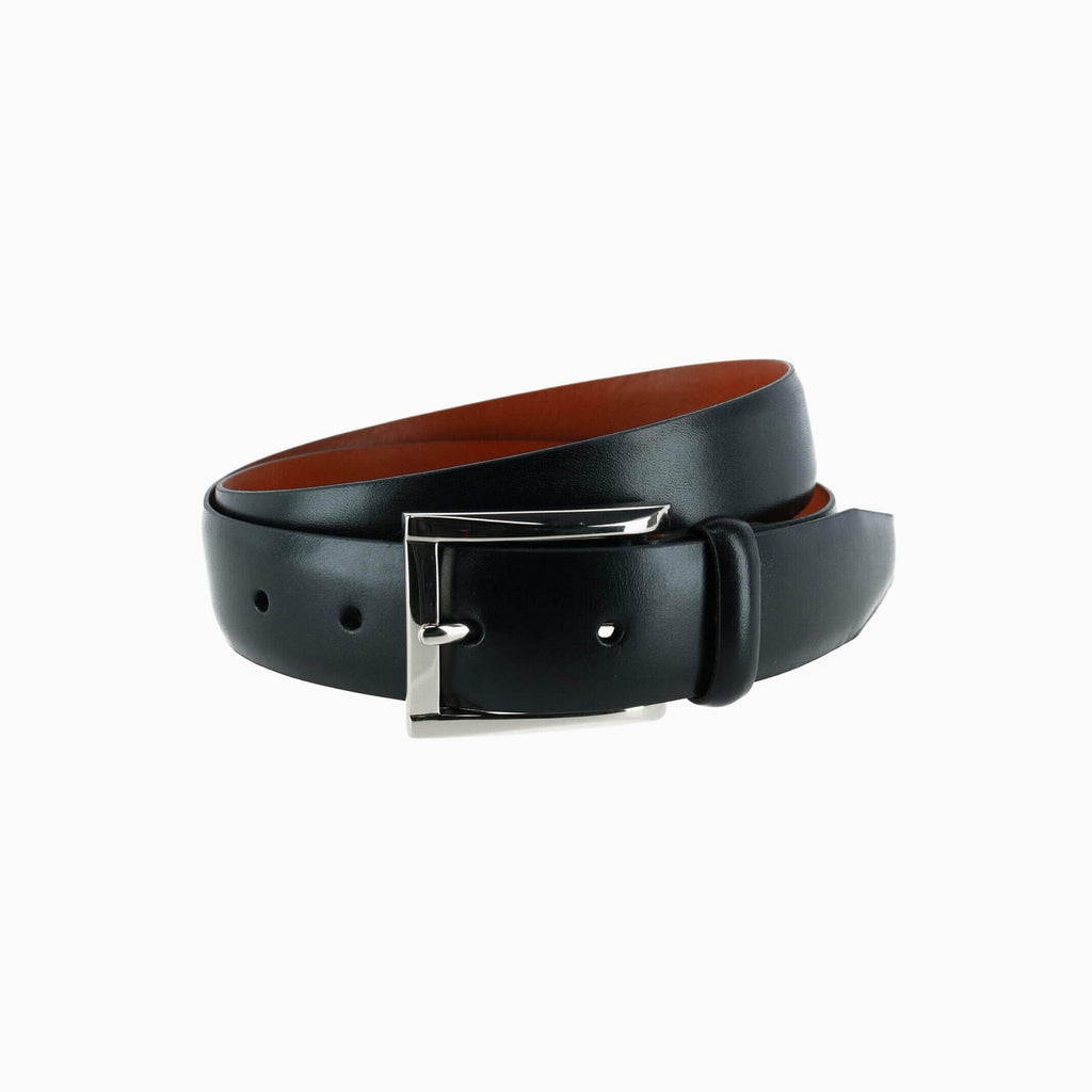 Trafalgar Broderick Black Leather Dress Belt Belt- Ledbury