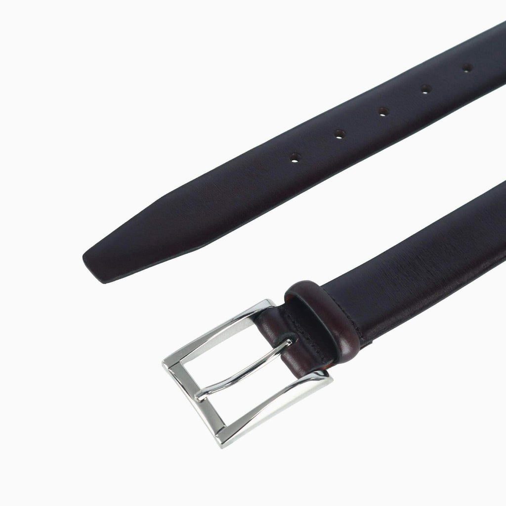 Trafalgar Broderick Dark Brown Leather Dress Belt Belt- Ledbury