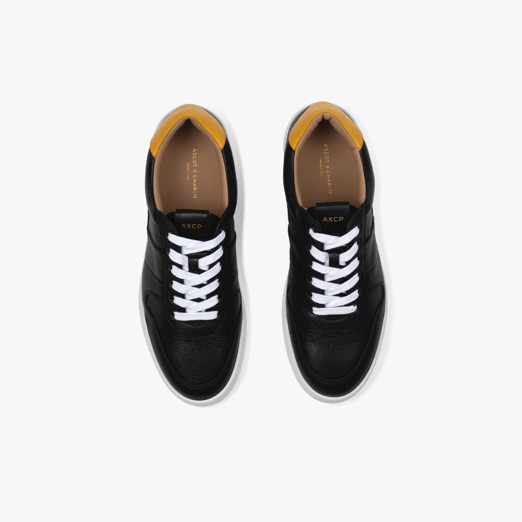 Ascot X Charlie Black Grain Carbon Sneakers Footwear- Ledbury