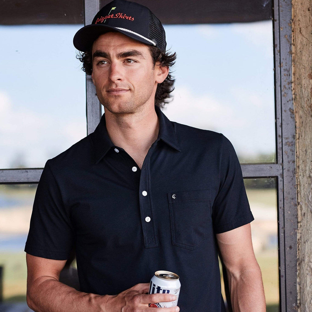 Criquet Black Top Top-Shelf Players Shirt Polo- Ledbury