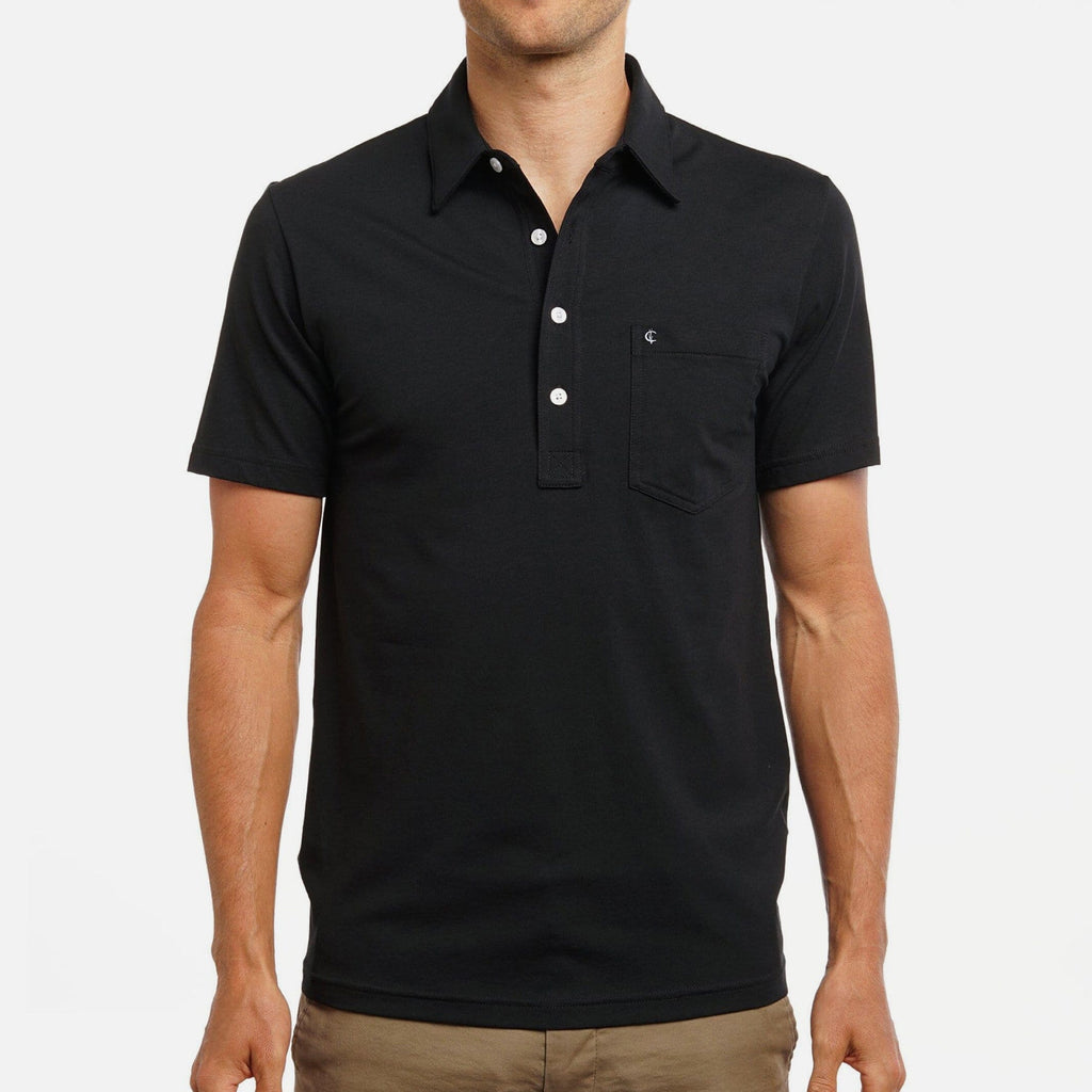 Criquet Black Top Top-Shelf Players Shirt Polo- Ledbury