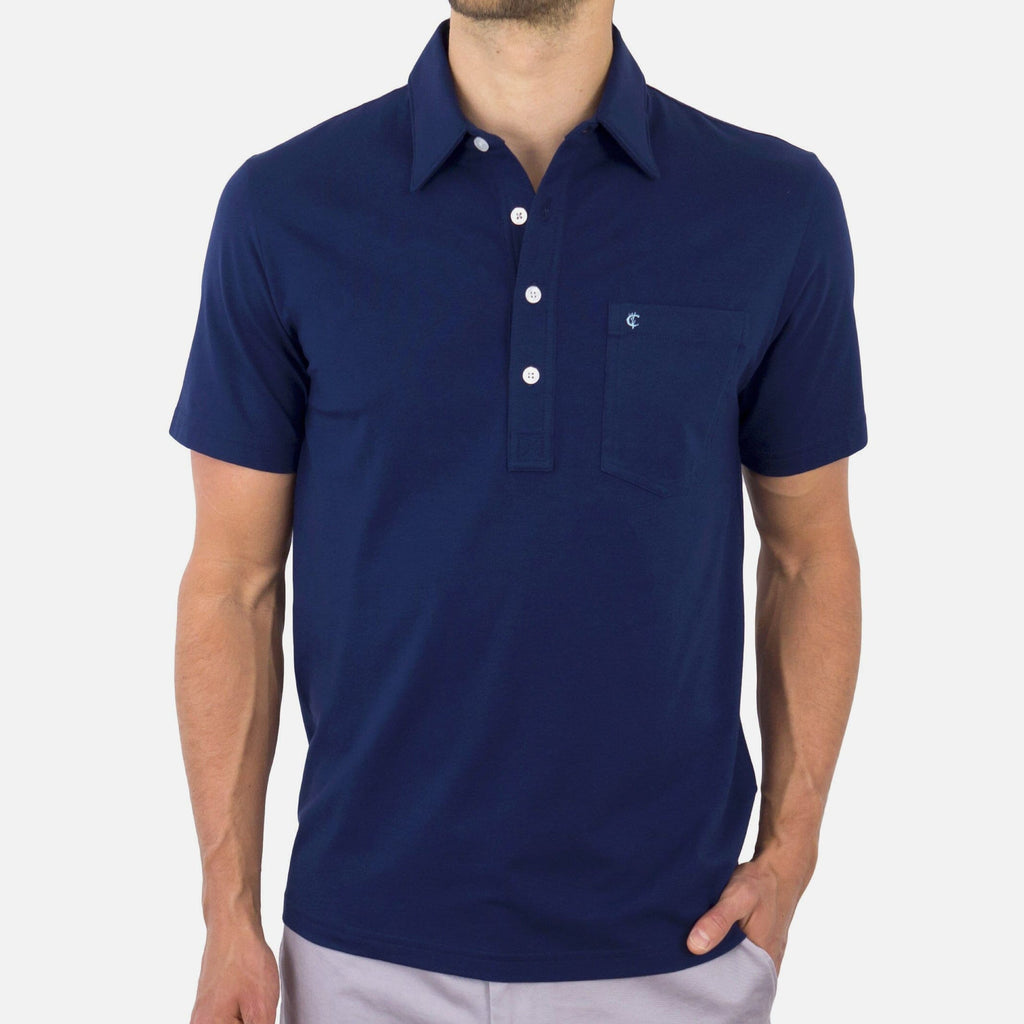 Criquet Navy Blue Top-Shelf Players Shirt Polo- Ledbury