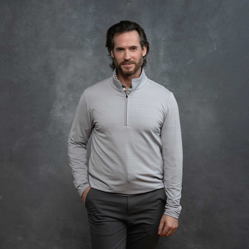 Criquet Heather Gray Performance Pullover Pullover- Ledbury