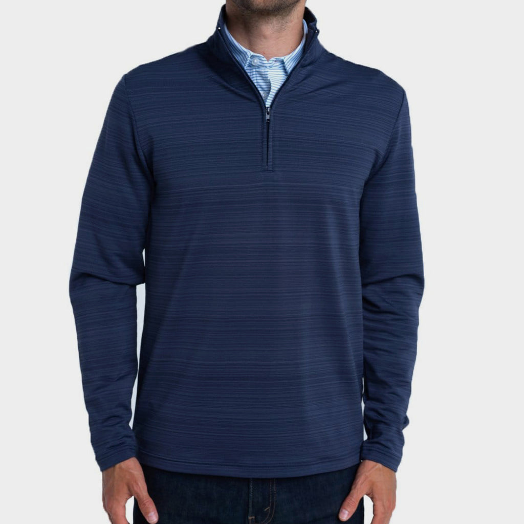 Criquet Heather Navy Performance Pullover Pullover- Ledbury