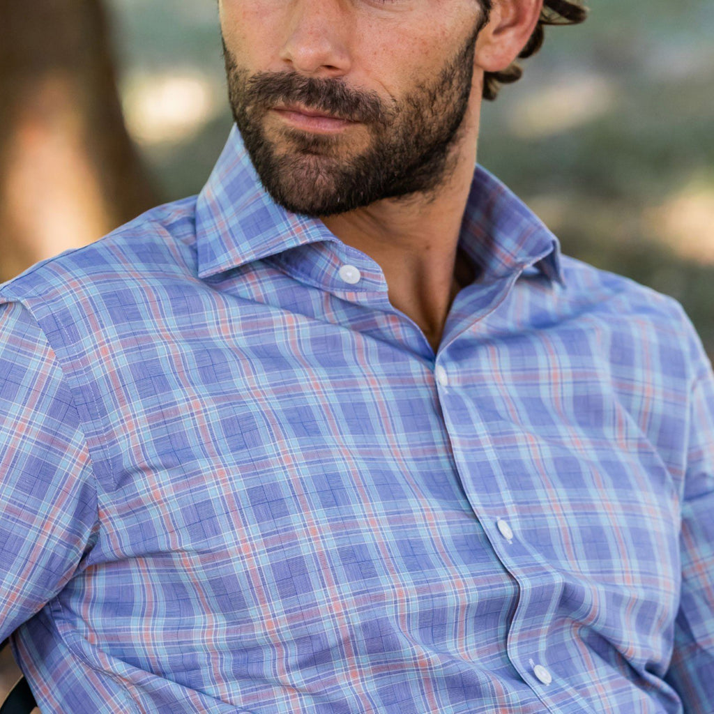 The Blue Khal Check Custom Shirt Custom Casual Shirt- Ledbury