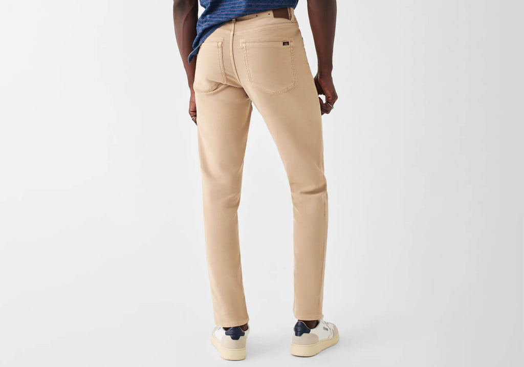 Faherty Desert Khaki Stretch Terry 5 Pocket Pant- Ledbury