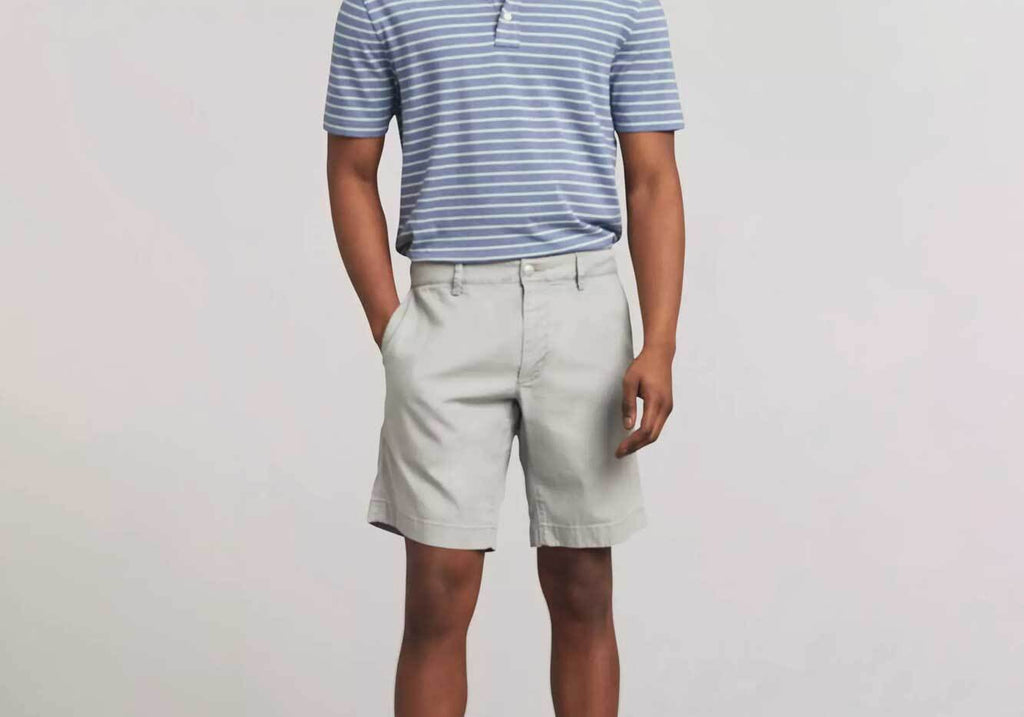 Faherty Fog Grey Island Life Short 8" Shorts- Ledbury