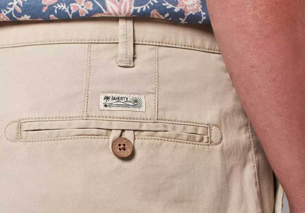 Faherty Khaki Island Life Short 8" Shorts- Ledbury