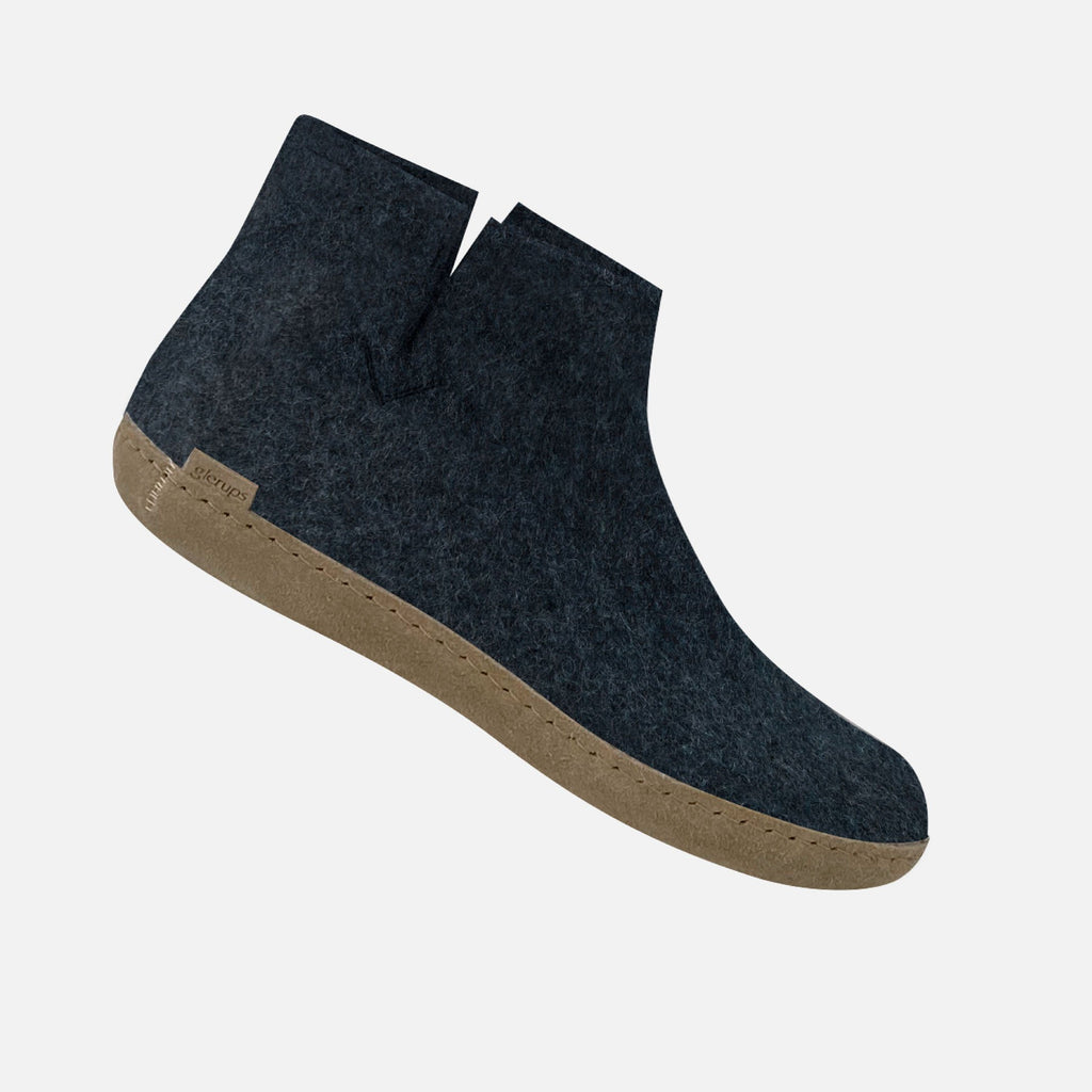 Glerups Denim Boot with Leather Sole Slipper Footwear- Ledbury