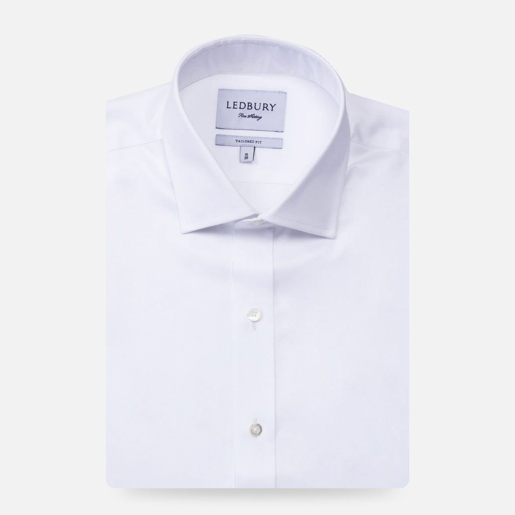 The White Hinesley Light Twill Dress Shirt Dress Shirt- Ledbury
