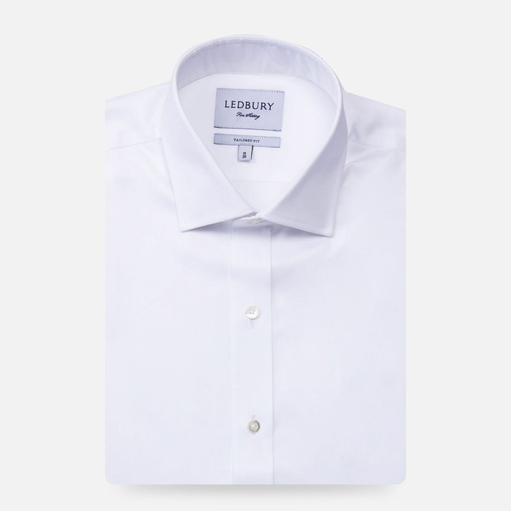 The White Hinesley Light Twill Dress Shirt Dress Shirt- Ledbury