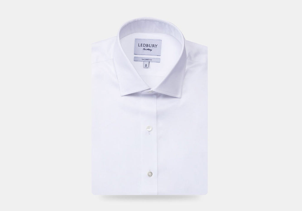 The White Hinesley Light Twill Dress Shirt Dress Shirt- Ledbury