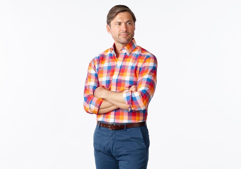The Blue Ingold Gingham Casual Shirt Casual Shirt- Ledbury